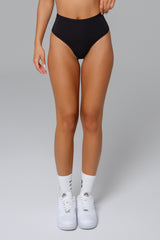 Smooth High-Waisted Thong - Black (FINAL SALE)