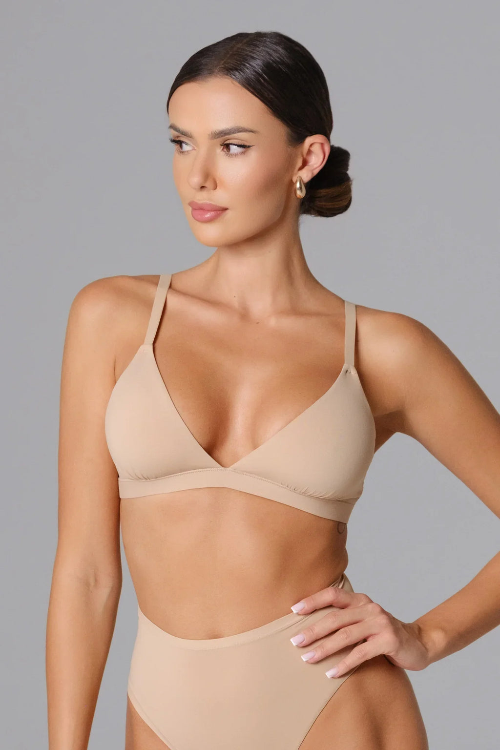 Smooth Plunge Bralette - Honey (FINAL SALE)