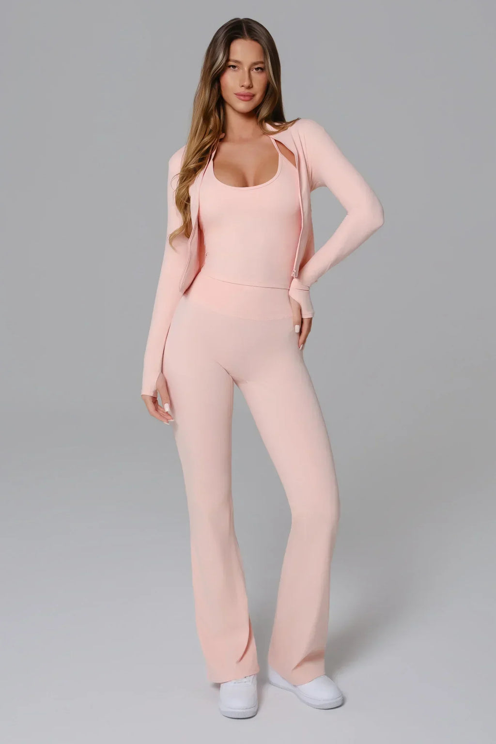 Stacey Flare Leggings - Peach (FINAL SALE)