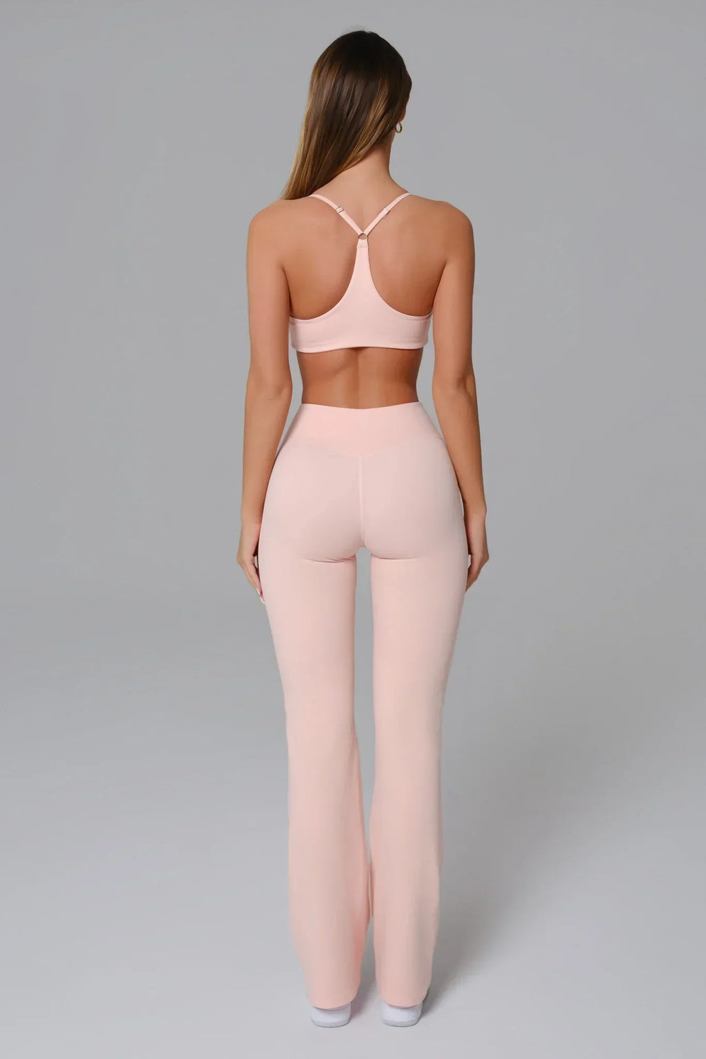 Stacey Flare Leggings - Peach (FINAL SALE)