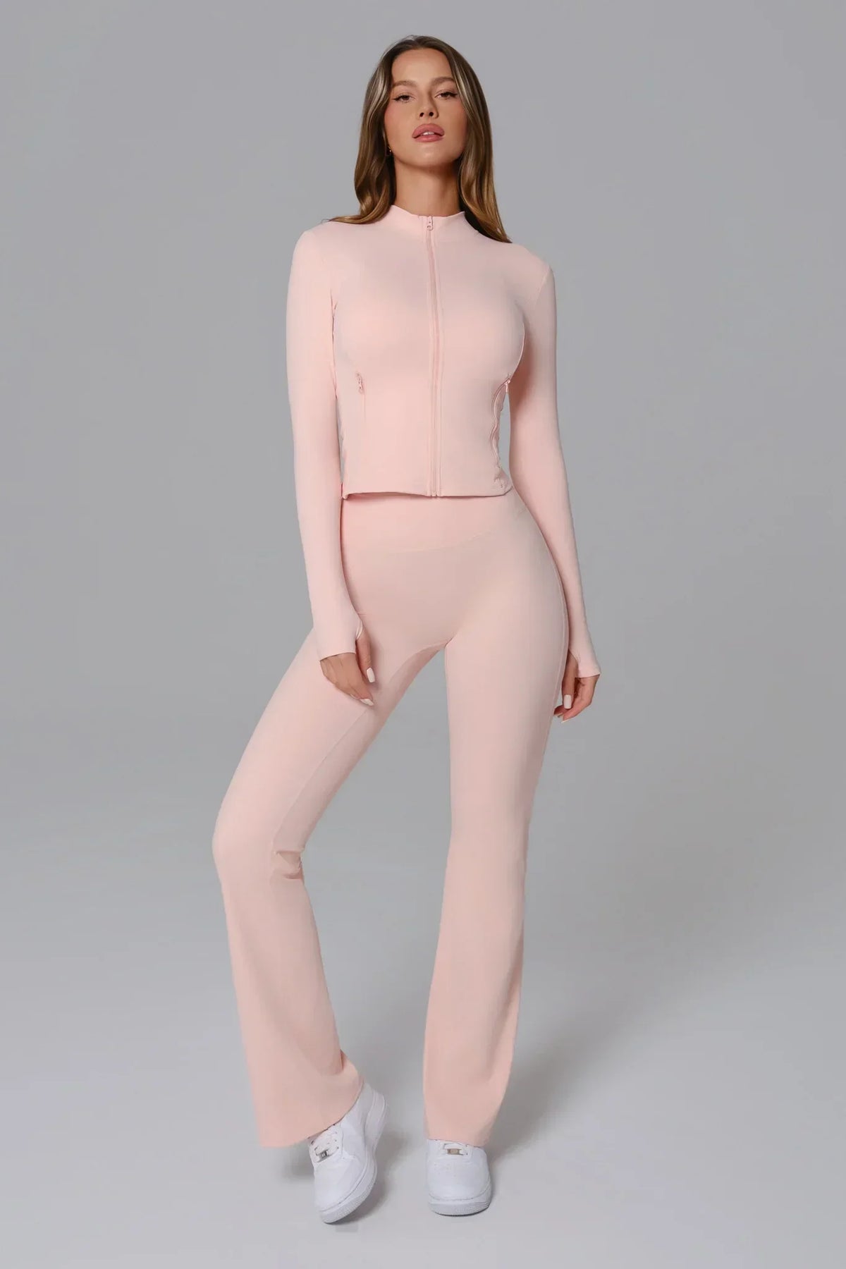 Stacey Flare Leggings - Peach (FINAL SALE)