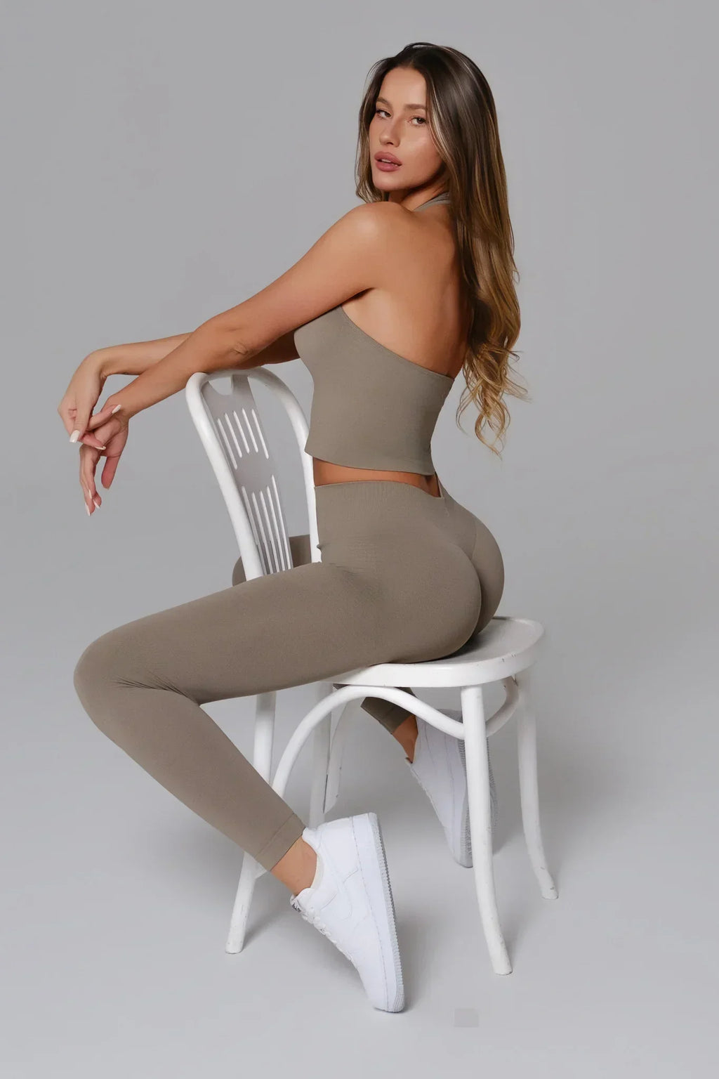 Stella Seamless Contour Leggings - Grullo Brown
