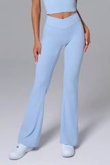 Zoe V-Waist Flare Leggings - Periwinkle (FINAL SALE)