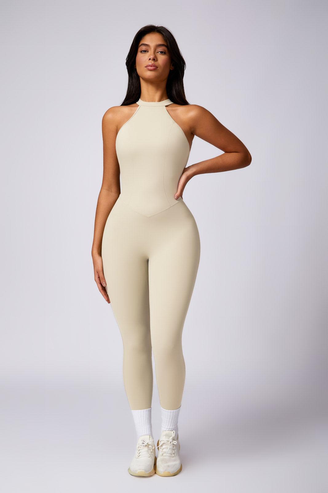 Cream Jumpsuit | Comfort & Style | Relaxed Fit & High Neck By BOTA Official