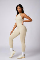 Cream Jumpsuit | Comfort & Style | Relaxed Fit & High Neck By BOTA Official