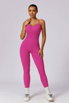 Bold & Beautiful Magenta Jumpsuit | V-Neck & Strappy Back By BOTA Official