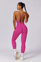 Bold & Beautiful Magenta Jumpsuit | V-Neck & Strappy Back By BOTA Official