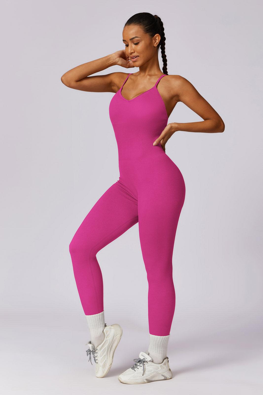 Bold & Beautiful Magenta Jumpsuit | V-Neck & Strappy Back By BOTA Official