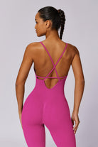 Bold & Beautiful Magenta Jumpsuit | V-Neck & Strappy Back By BOTA Official