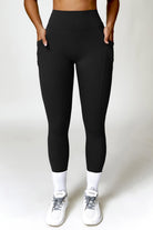 Squat Proof Black Leggings with Leg Side Pockets By BOTA Official