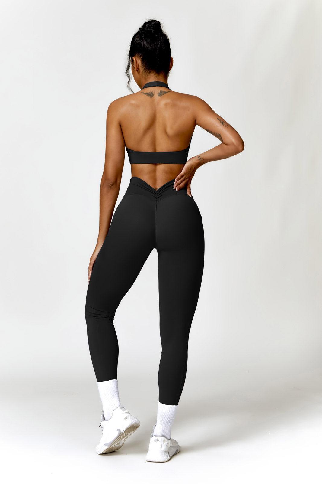 Squat Proof Black Leggings with Leg Side Pockets By BOTA Official