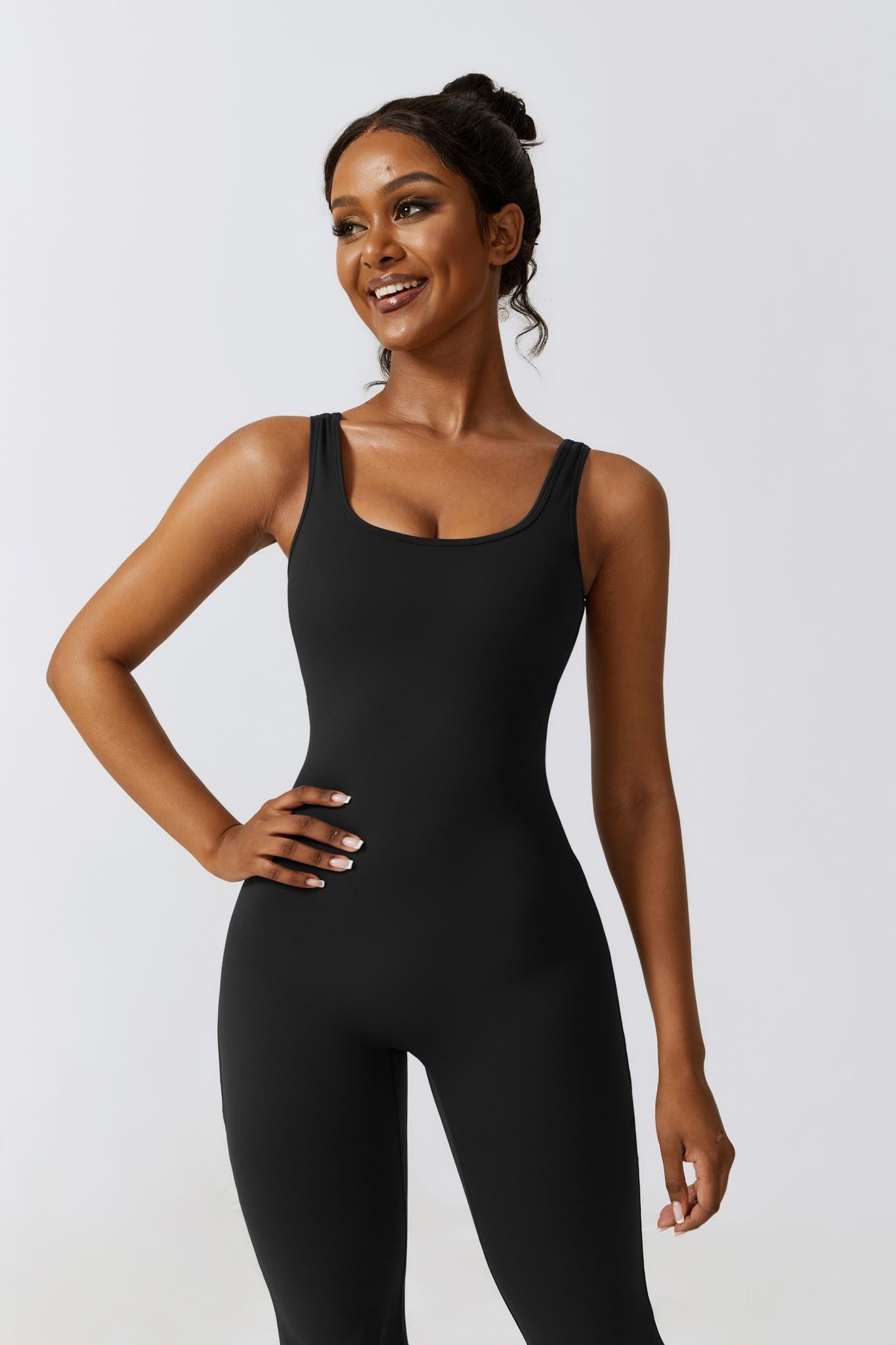 Black Stretch Jumpsuit | Sleeveless & Open Back By BOTA Official