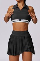 Fit Black Crop Top with Breathable and Comfy Spandex By BOTA Official