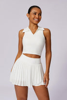 White Skirt with Built-In Shorts | Stretchy and Chiffon Fabric By BOTA Official