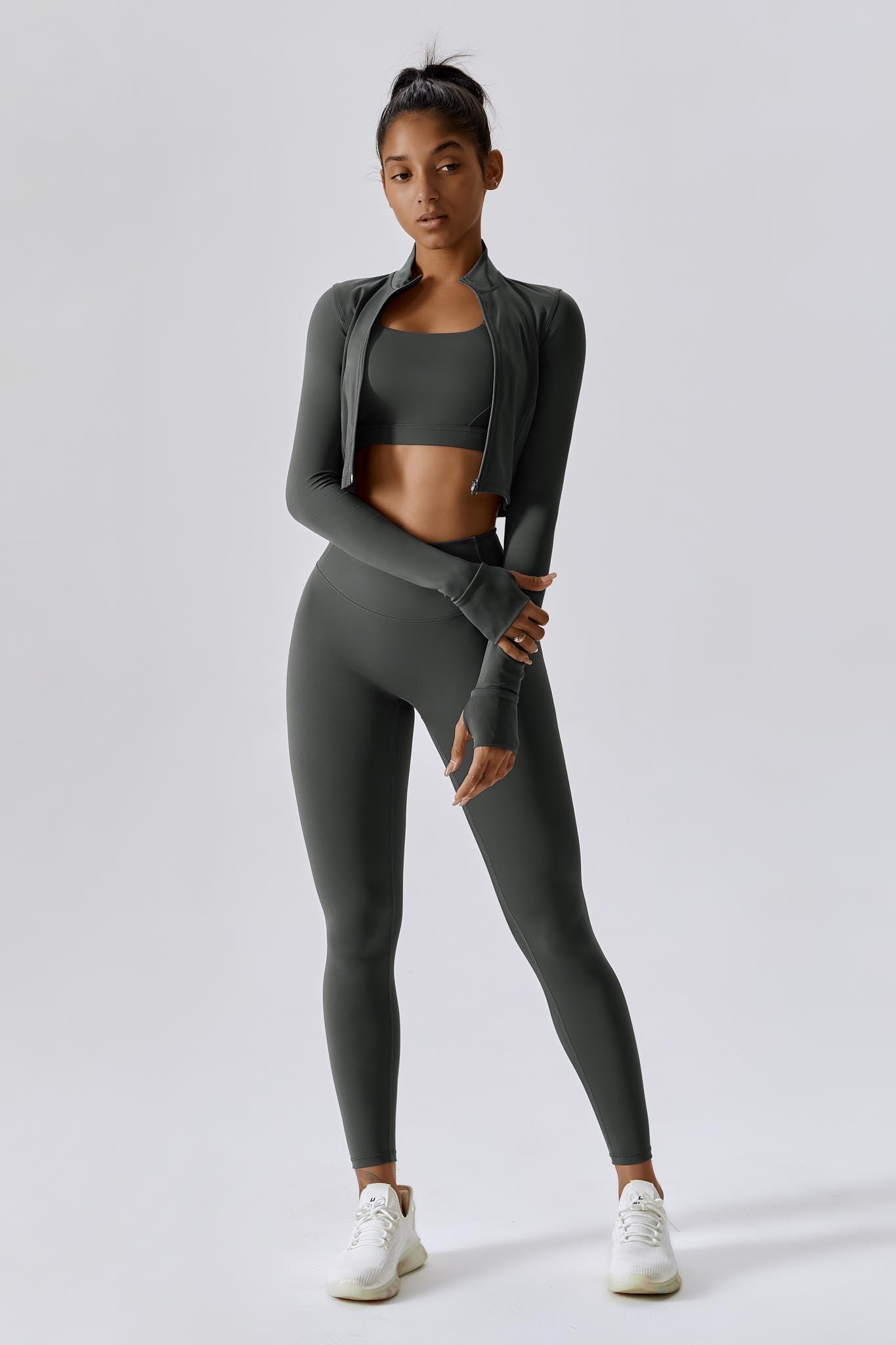 Flexible Charcoal Leggings | Built with Lightweight Nylon & Polyamide By BOTA Official