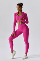 Comfortable Magenta Leggings Built with Polyamide and Elastane By BOTA Official