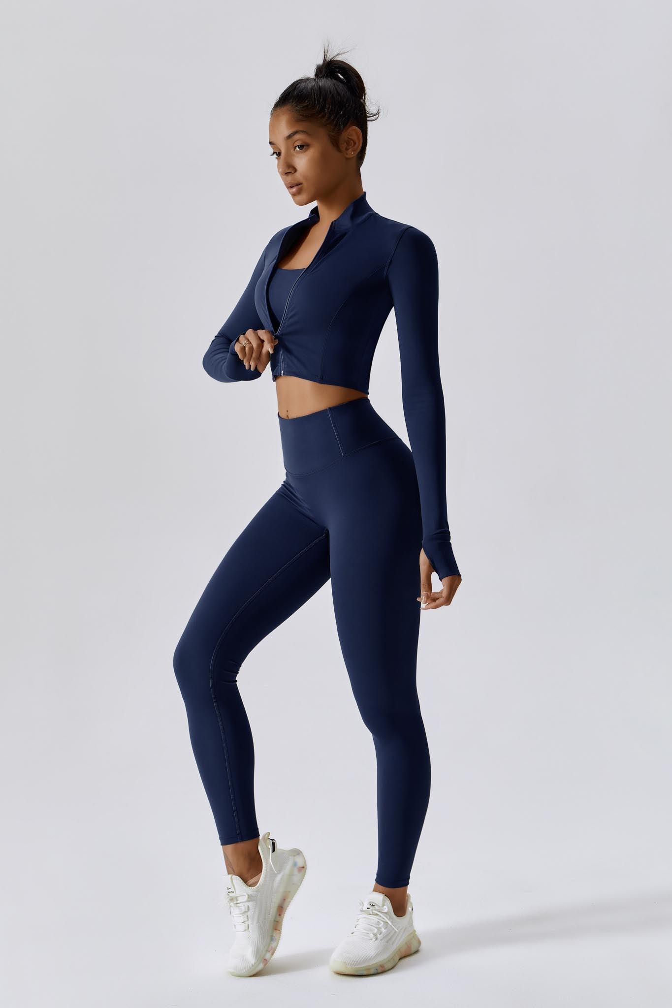 Sleek Navy Leggings with Stretchy and Fit Fabric for Comfort By BOTA Official