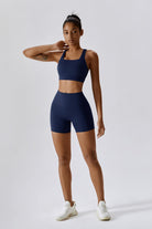 Breathable Navy Sports Bra with Comfortable and Supportive Fit By BOTA Official