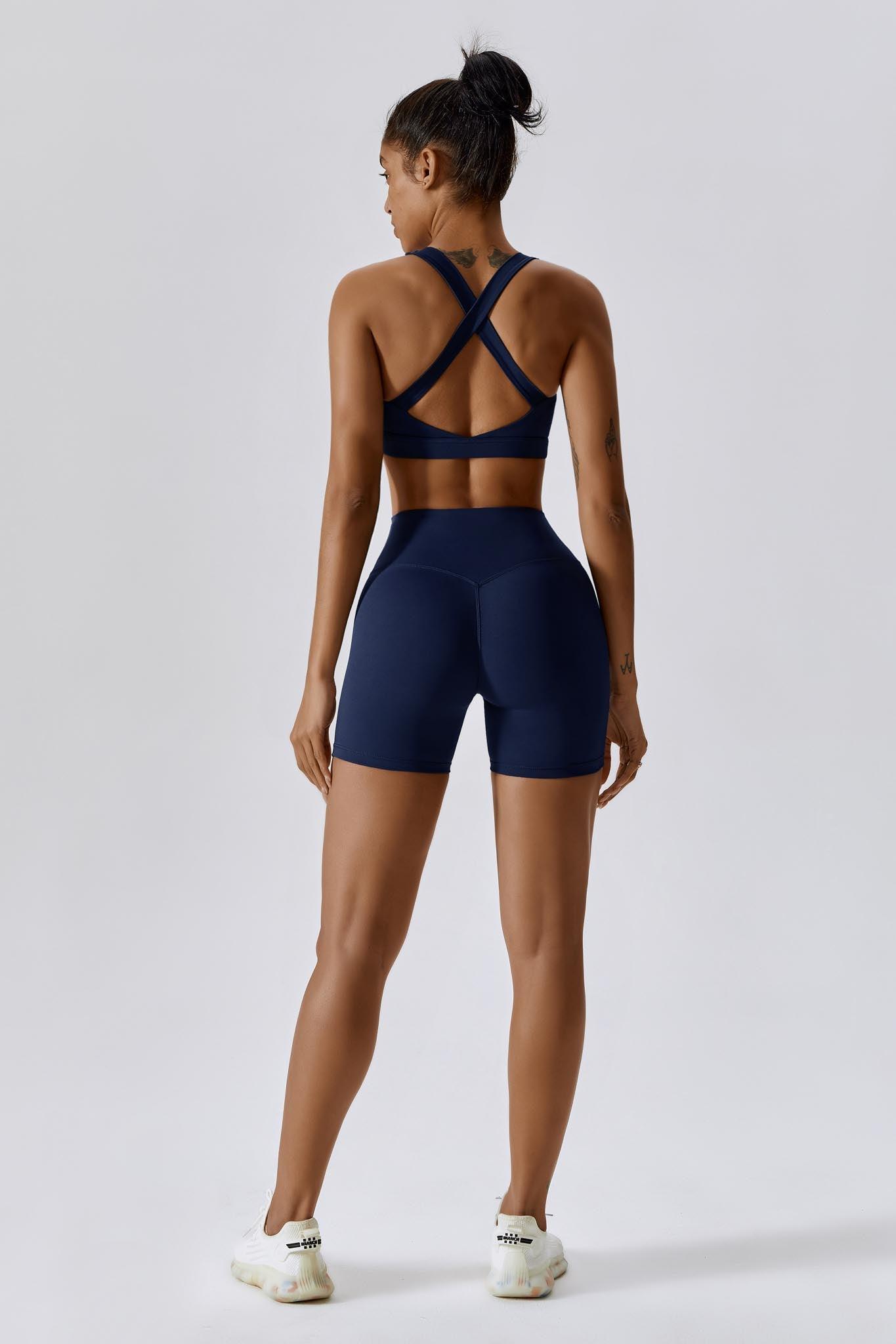 Breathable Navy Sports Bra with Comfortable and Supportive Fit By BOTA Official