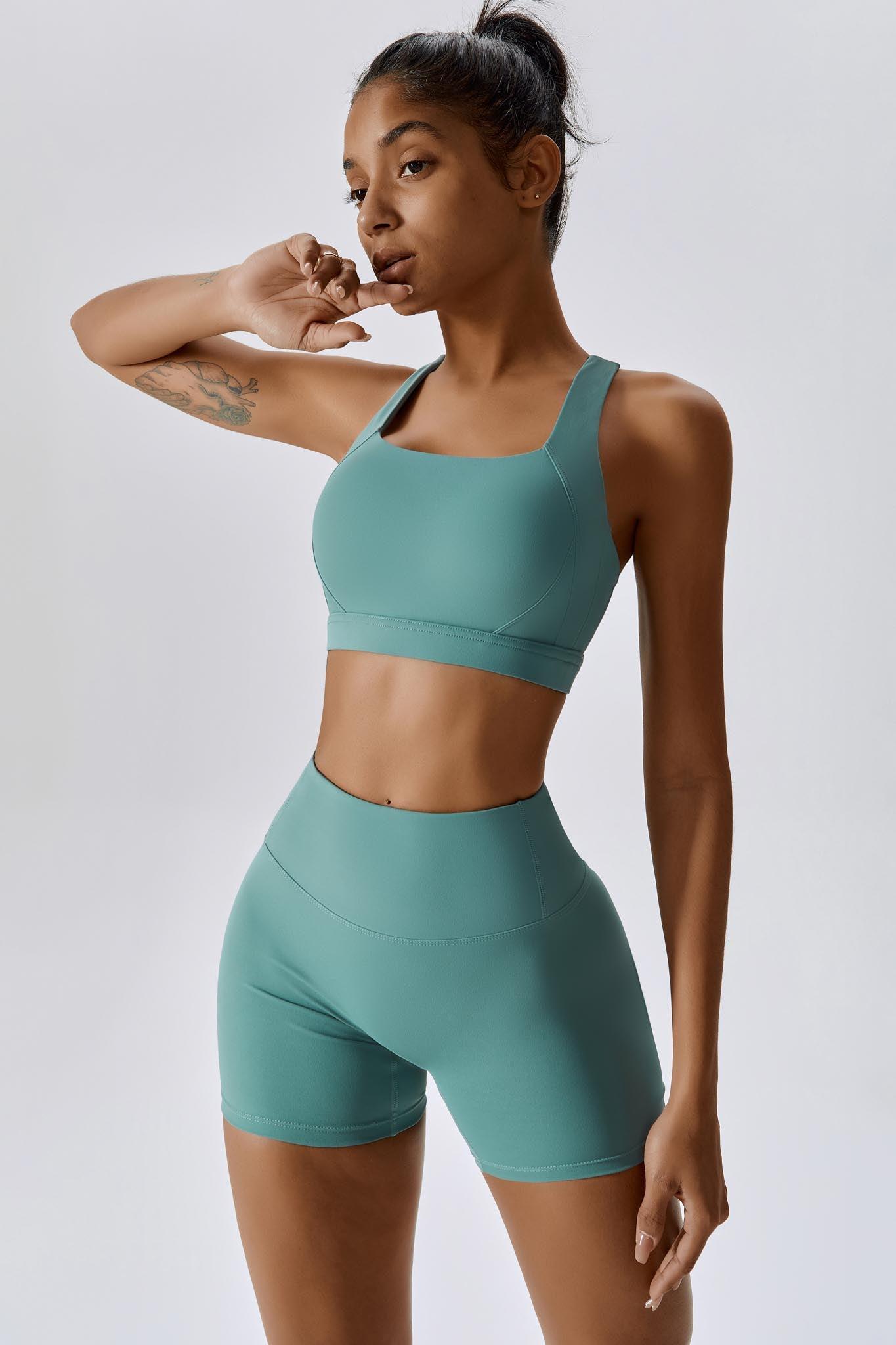 Stay Comfortable with Supportive Teal Sports Bra by BOTA Official