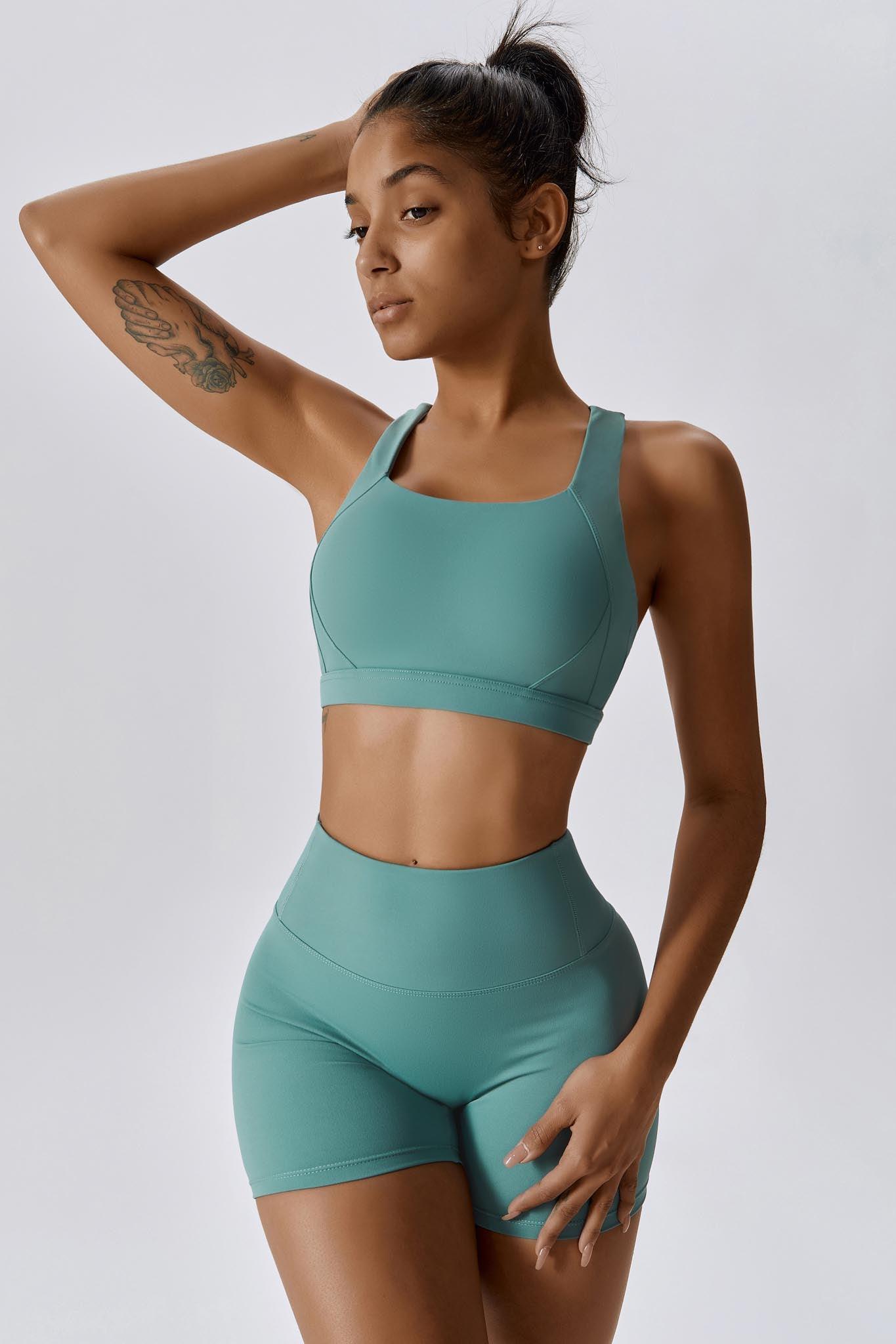 Stay Comfortable with Supportive Teal Sports Bra by BOTA Official