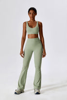 Haven Minimalistic Sports Bra Pistachio with Wide Shoulder Straps by BOTA Official