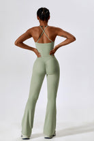 Stretchy Pistachio Top with Scoop Neckline and Thin Strap By BOTA Official