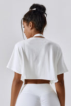 Comfortable White Short Crop Top with Relaxed Fit | BOTA Official By BOTA Official