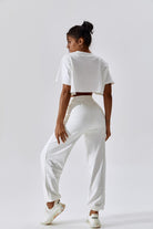 Comfortable White Short Crop Top with Relaxed Fit | BOTA Official By BOTA Official