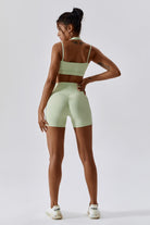 Squat Proof Pistachio Shorts with Nylon and Spandex By BOTA Official