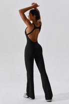 Black Open Back Jumpsuit | Yoga & Everyday Wear By BOTA Official