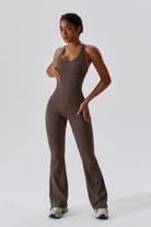 Trendy and Comfortable Jumpsuit in Mocha for Yoga & Beyond By BOTA Official