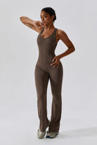 Trendy and Comfortable Jumpsuit in Mocha for Yoga & Beyond By BOTA Official