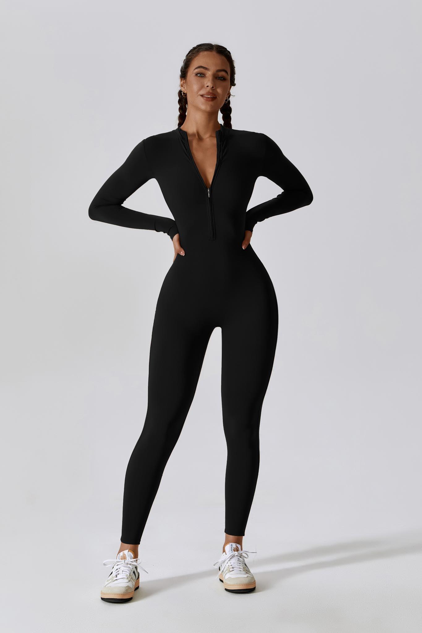 Black Long Sleeve Jumpsuit | Lightweight & Comfortable By BOTA Official