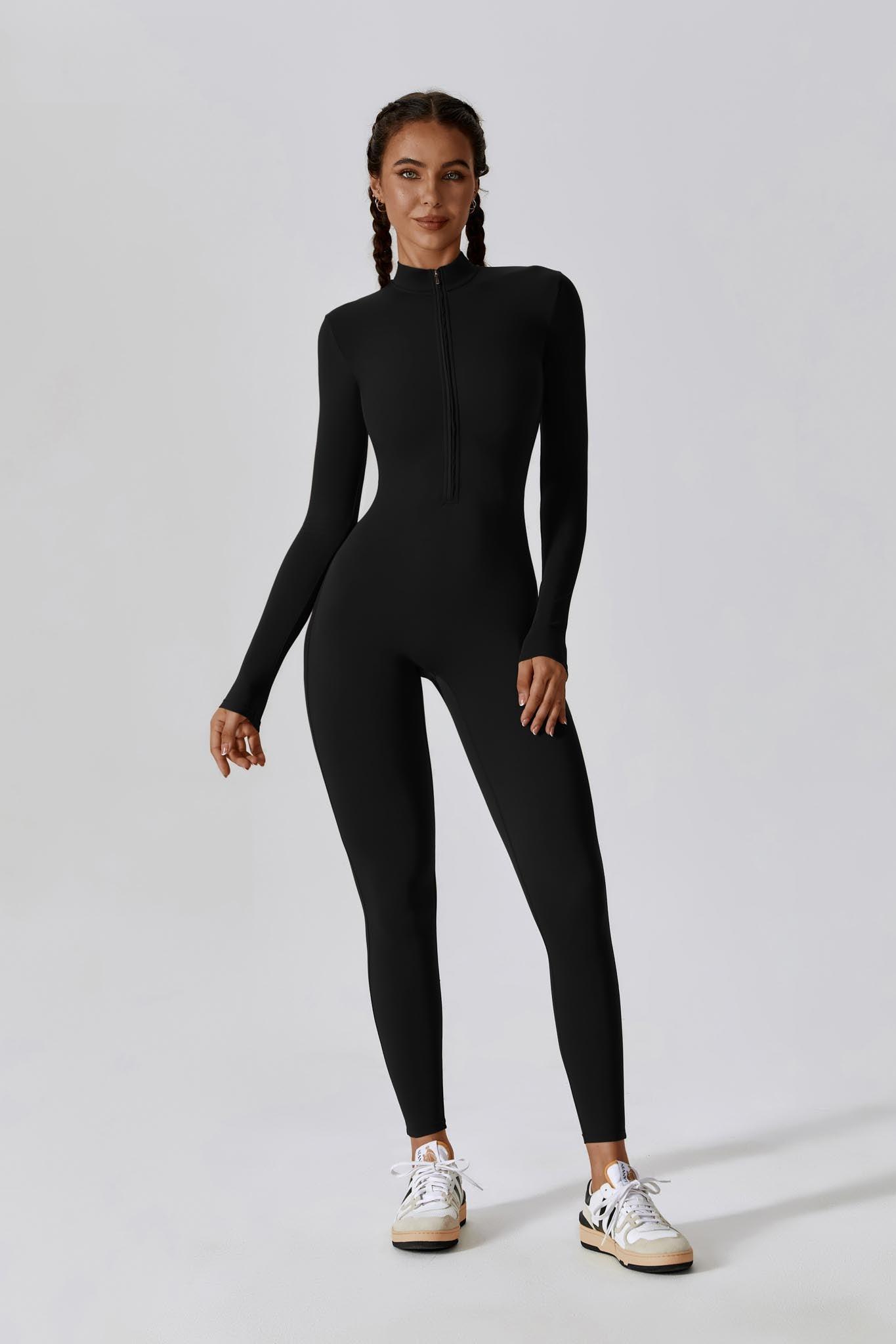 Black Long Sleeve Jumpsuit | Lightweight & Comfortable By BOTA Official