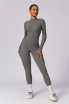 High-Neck Gray Jumpsuit | Perfect for Workout and Casual Outing By BOTA Official