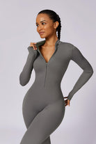 High-Neck Gray Jumpsuit | Perfect for Workout and Casual Outing By BOTA Official