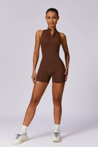 Long Sleeve Mocha Romper with Soft Spandex for Ultimate Comfort By BOTA Official