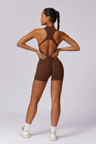 Long Sleeve Mocha Romper with Soft Spandex for Ultimate Comfort By BOTA Official