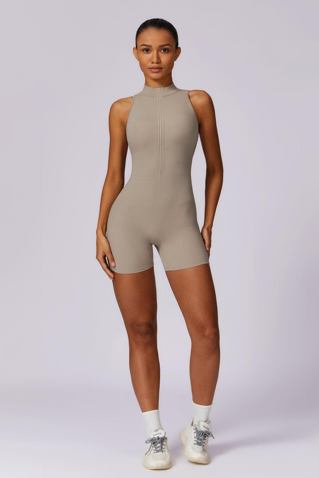 Milana Nude Romper with Comfortable High-Neck and Removable Bra Padding By BOTA Official