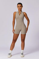 Milana Nude Romper with Comfortable High-Neck and Removable Bra Padding By BOTA Official