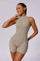 Milana Nude Romper with Comfortable High-Neck and Removable Bra Padding By BOTA Official