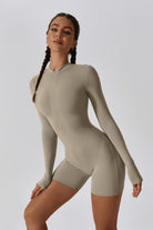 Comfy Phoenix Nude Romper with Zip Closure and Soft Fabric By BOTA Official