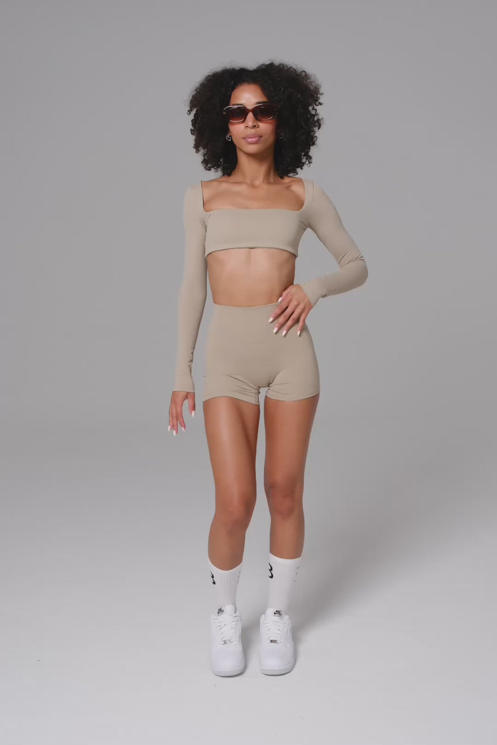 Camila Scrunch Leggings - Almond Tan (FINAL SALE)