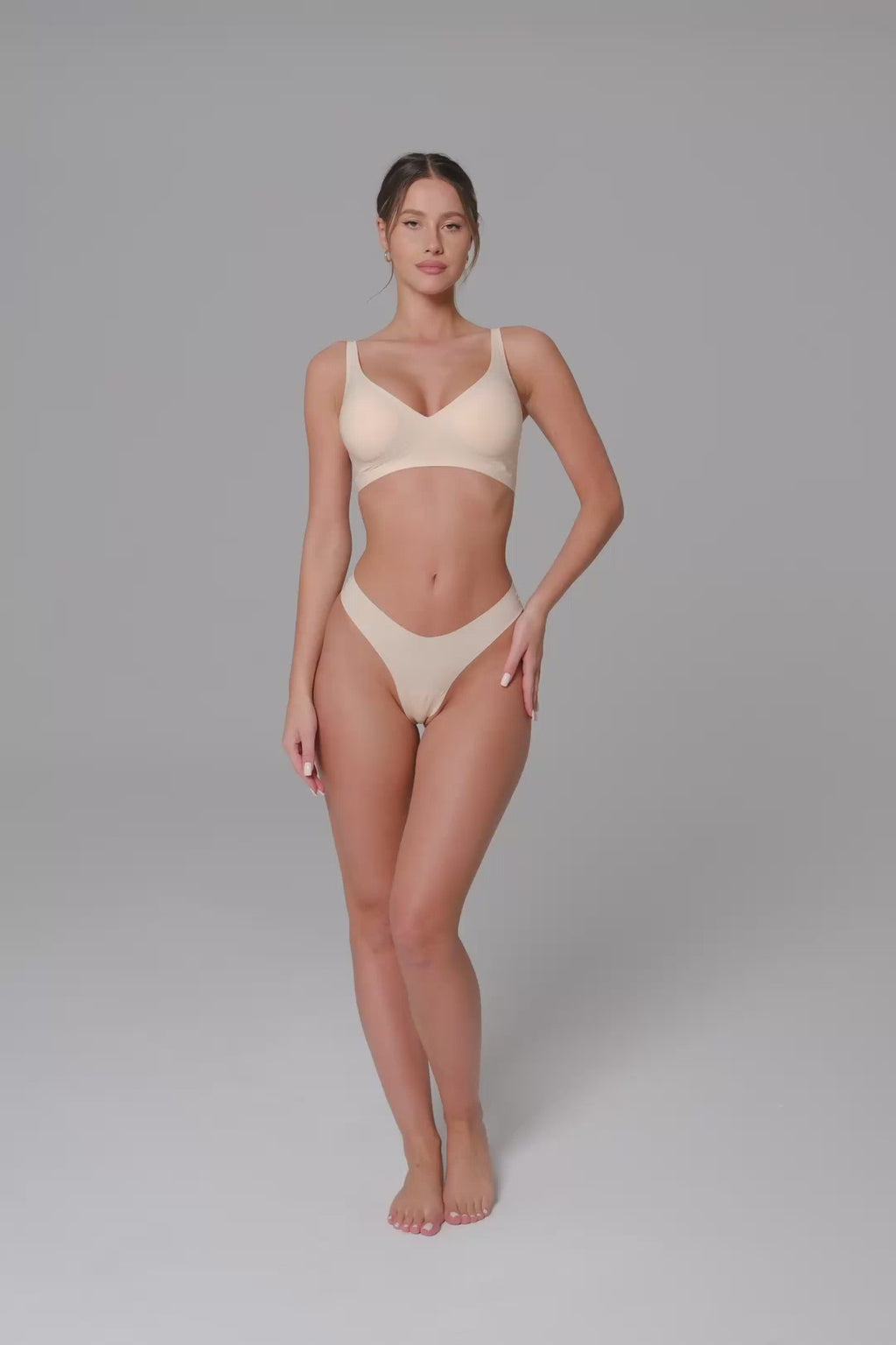 Seamless Plunge Bra - Light Beige (FINAL SALE)