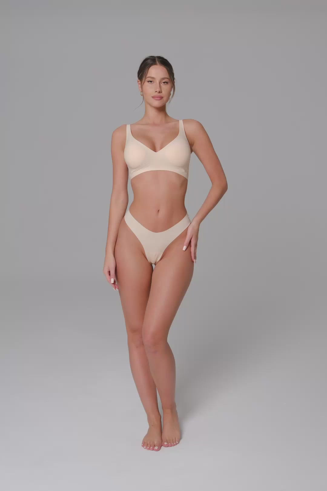 Seamless Plunge Bra - Light Beige (FINAL SALE)