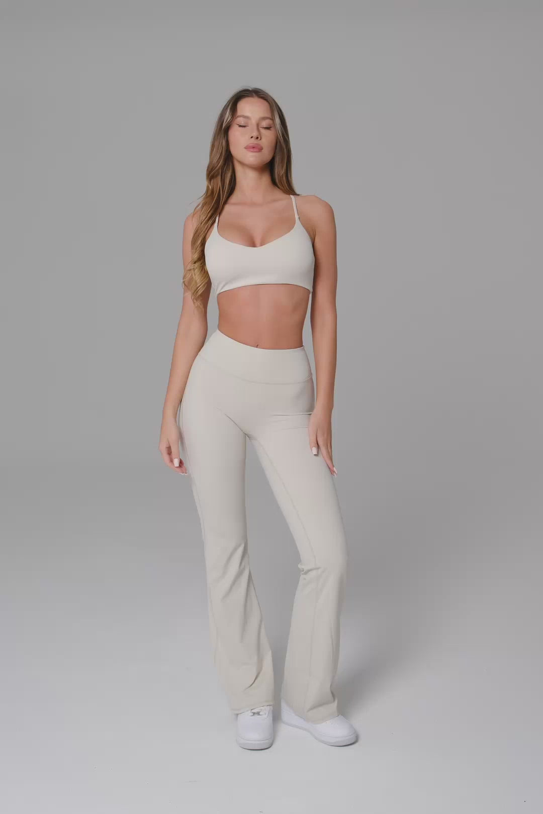 Stacey Flare Leggings - Ivory Clay (FINAL SALE)
