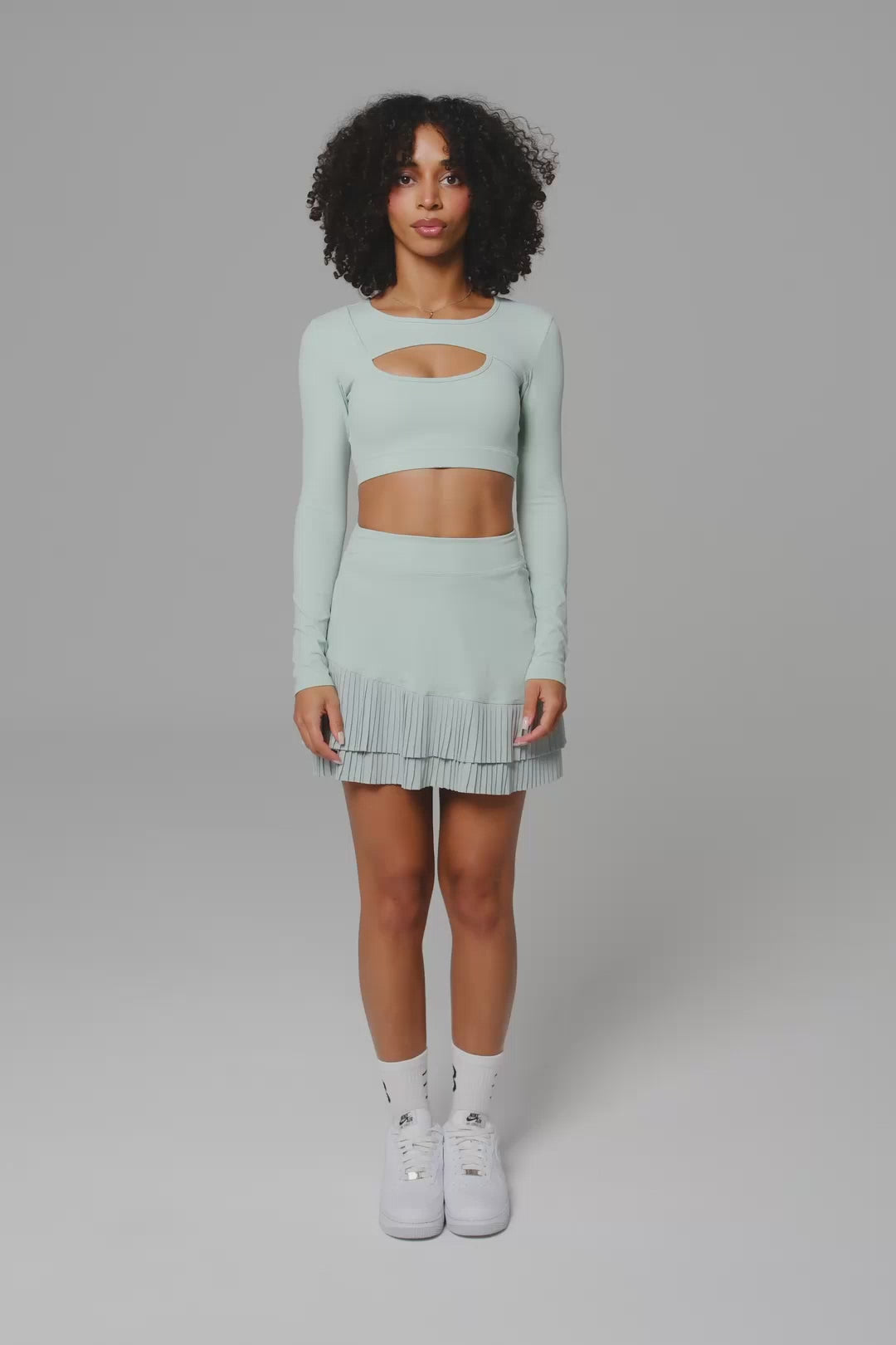 Ashley Long Sleeve Top - Mint (FINAL SALE)