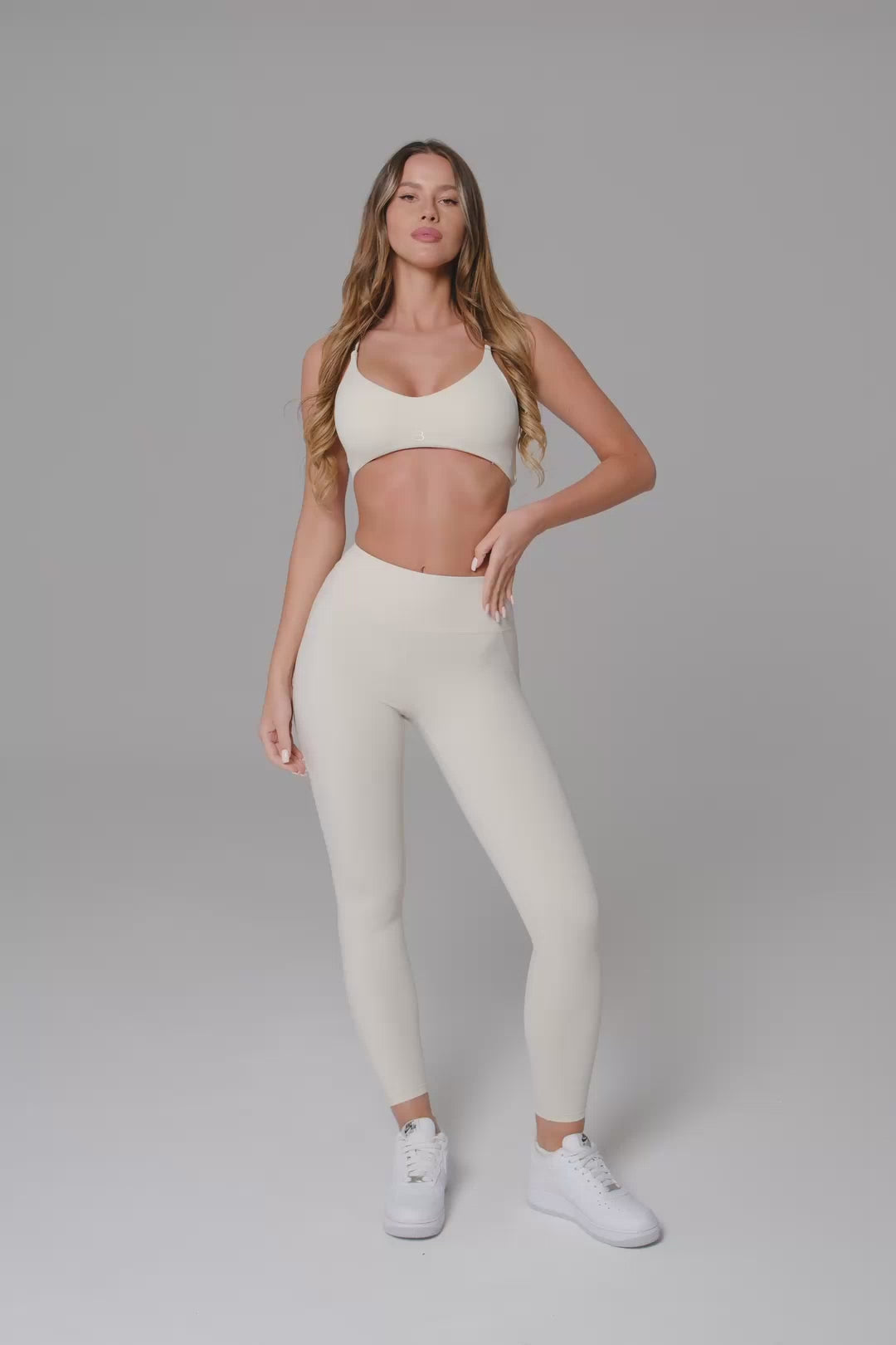 Nicole Strappy Sports Bra - Oatmilk (FINAL SALE)