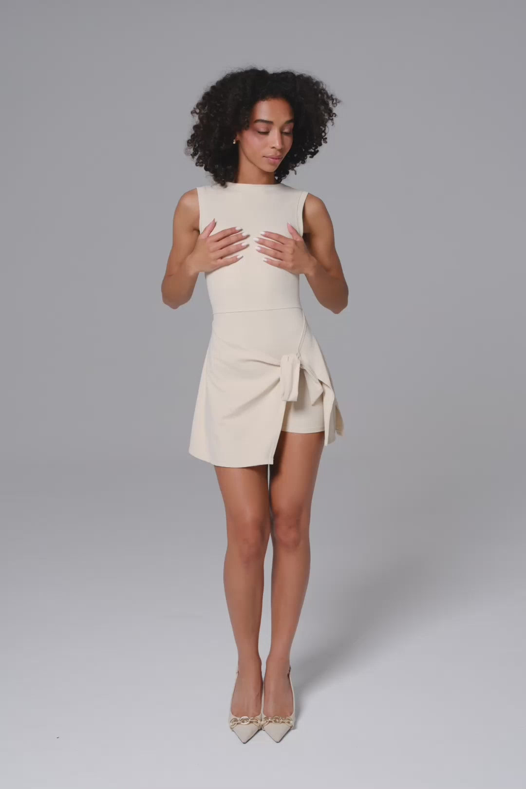 Chloe Mini Dress - Cream (FINAL SALE)